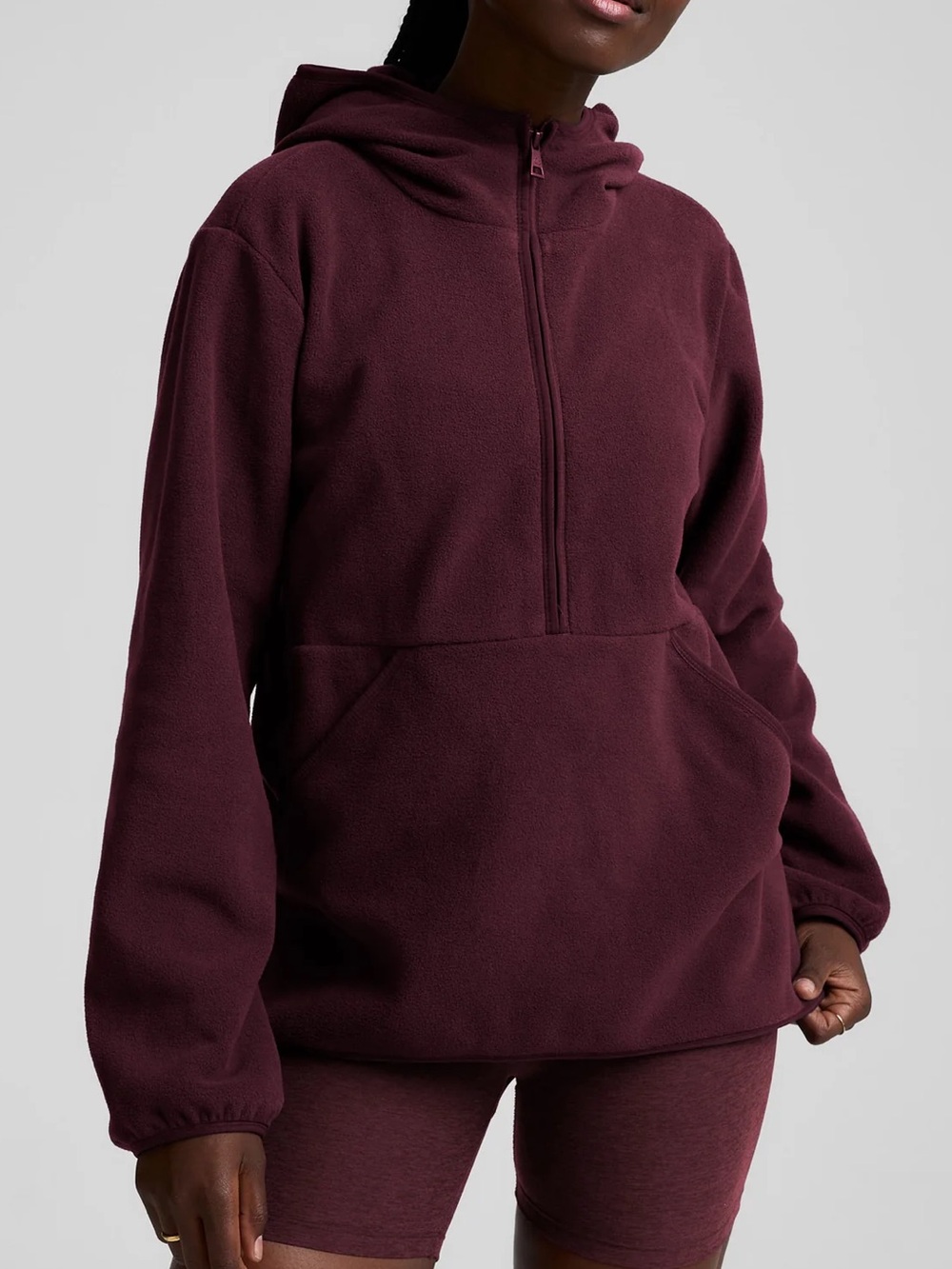 Beyond Yoga Explorer Half Zip Pullover dark cherry
